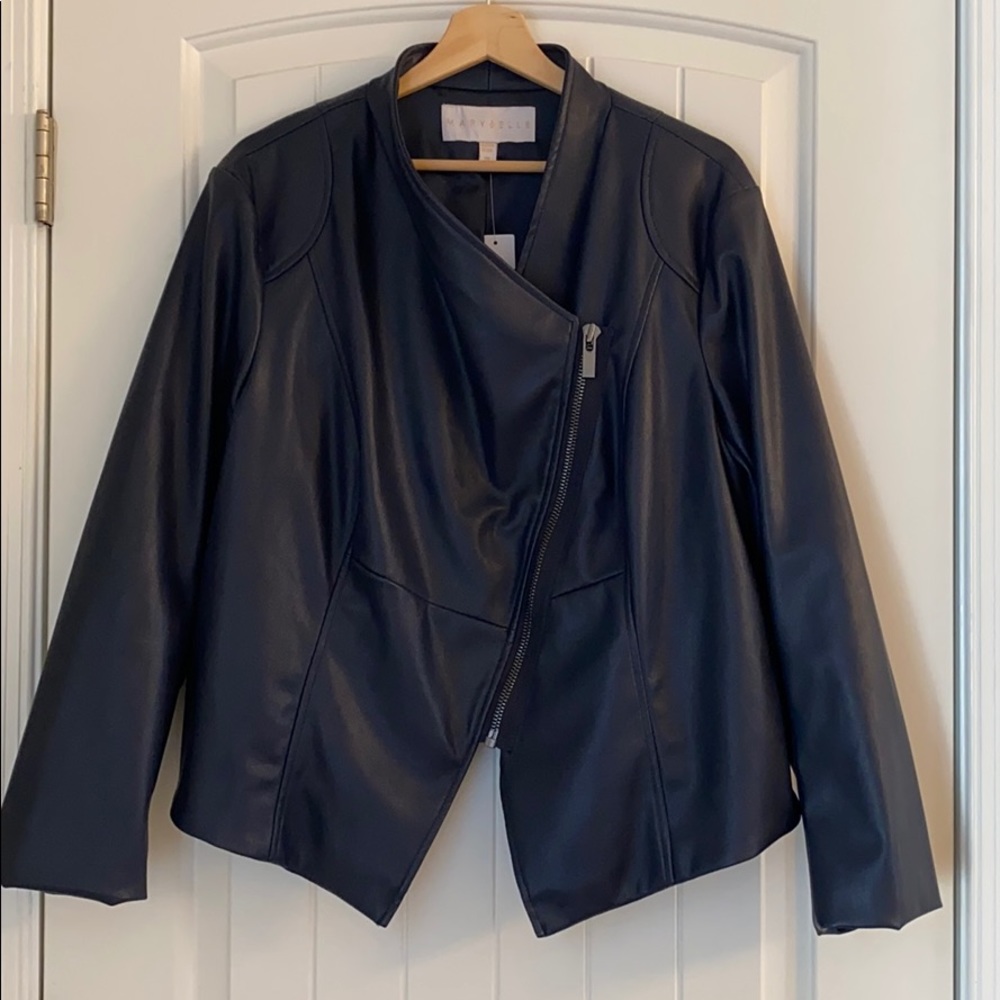 Moto jacket- dark navy